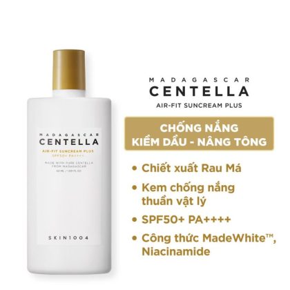 Kem Chống Nắng Skin1004 Cho Da Nhạy Cảm SPF 50+ 50ml Madagascar Centella Air-Fit Suncream Plus SPF50+ PA++++