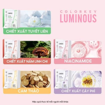 Combo 10 Mặt Nạ Colorkey Luminous B5 Facial Mask 25ml